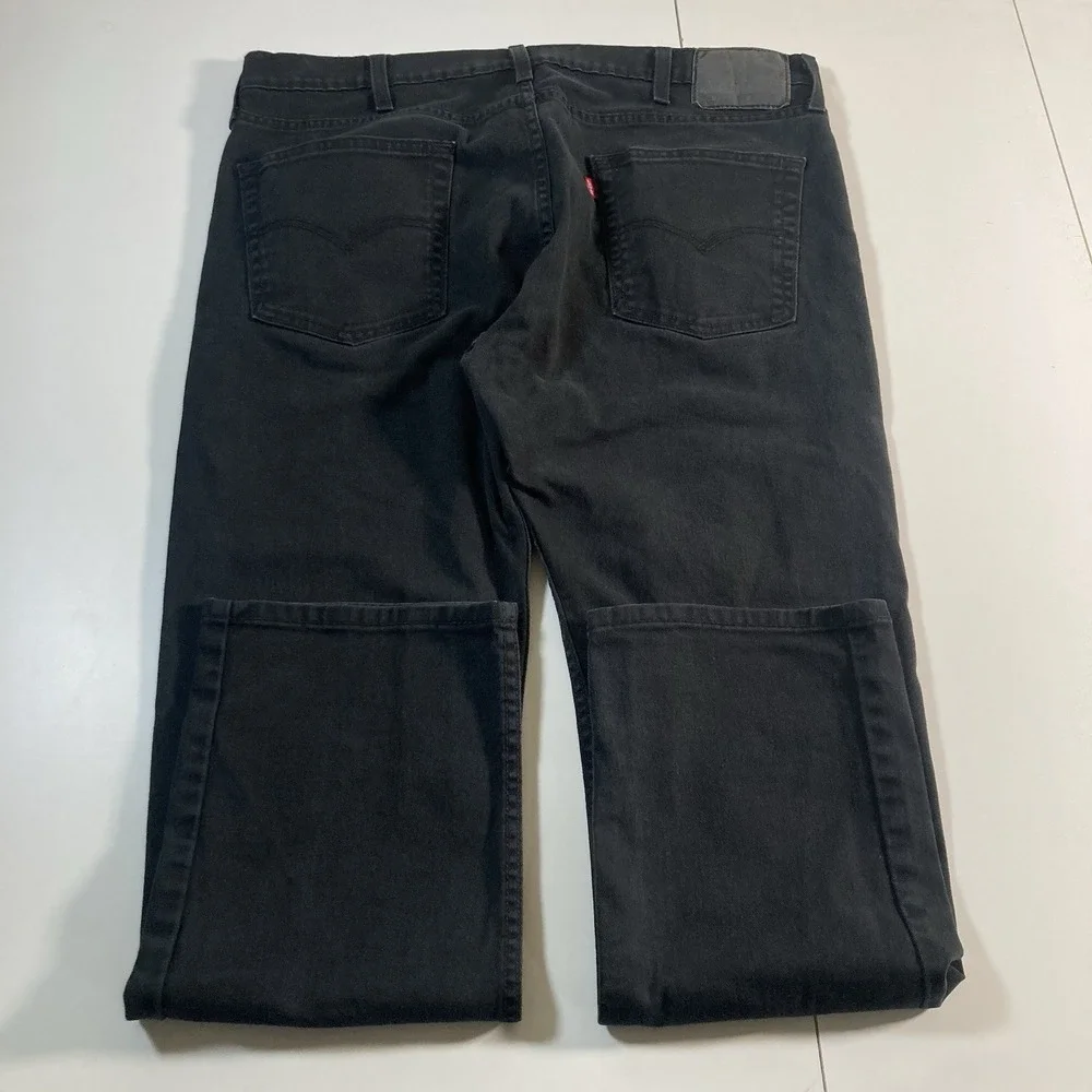 Levi's 513 Jeans 38x29 Black Stretch Denim Classic Cowboy‎ USA Ranch (Tag 38x30)